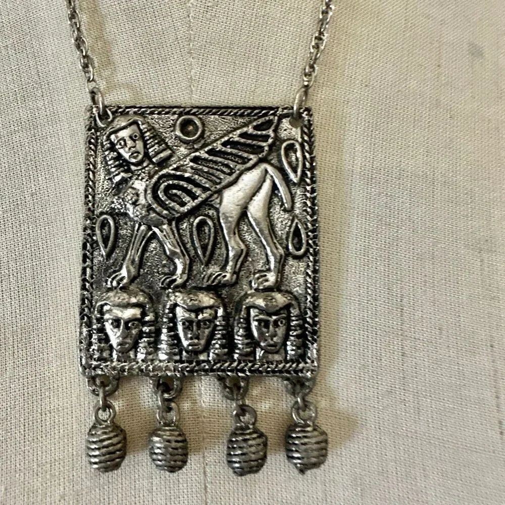 Vintage Egyptian Revival Pendant Necklace